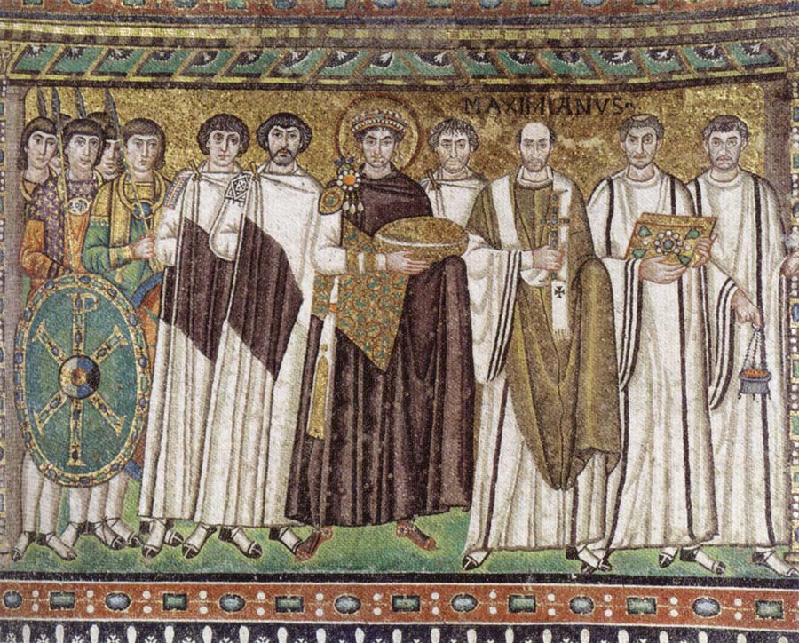 The Emperor justinian and his Court